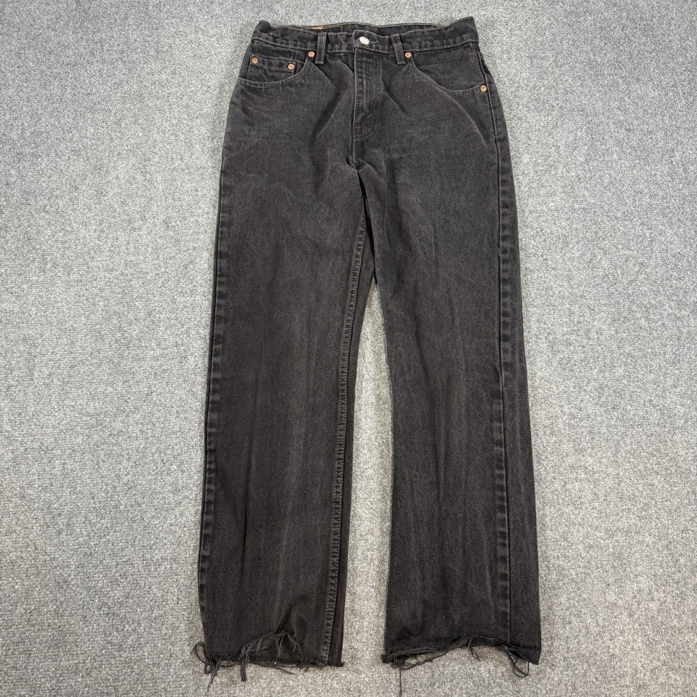 Vintage Levi's Jeans Mens 29x32 (Actual 26x28) Black 505 Regular Fit 100% Cotton